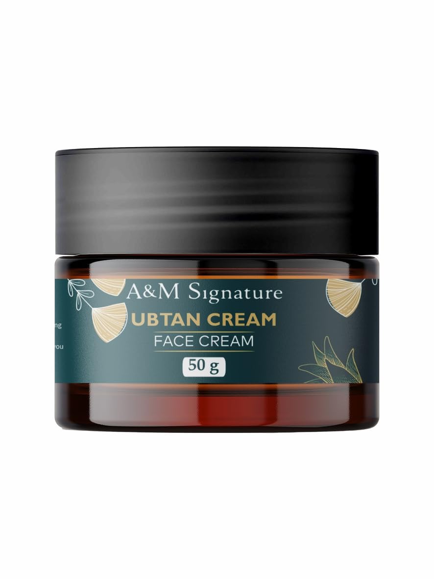 A&M Signature Ubtan Face Cream for Glowing Skin | Turmeric-Inspired Skincare | Helps Improve Dull & Uneven Skin Tone | Lightweight Daily Moisturizer for Men & Women | 50g