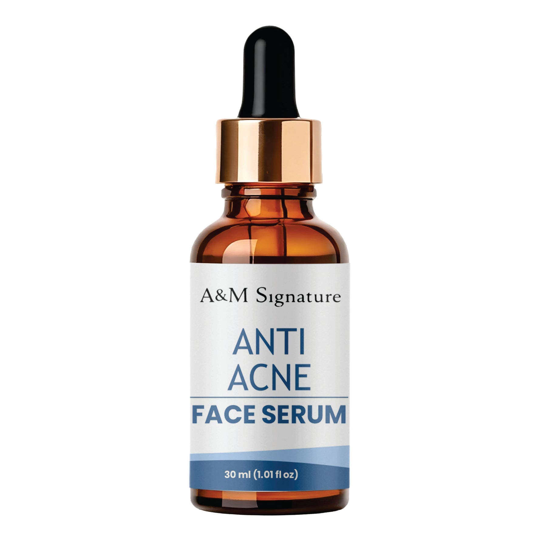A&M Signature Anti Acne Face Serum for Clear Skin, Oil Control & Blemish Reduction, Lightweight Daily Serum for Acne-Prone Skin, Helps Reduce Pimples & Improves Skin Texture, 30 ml