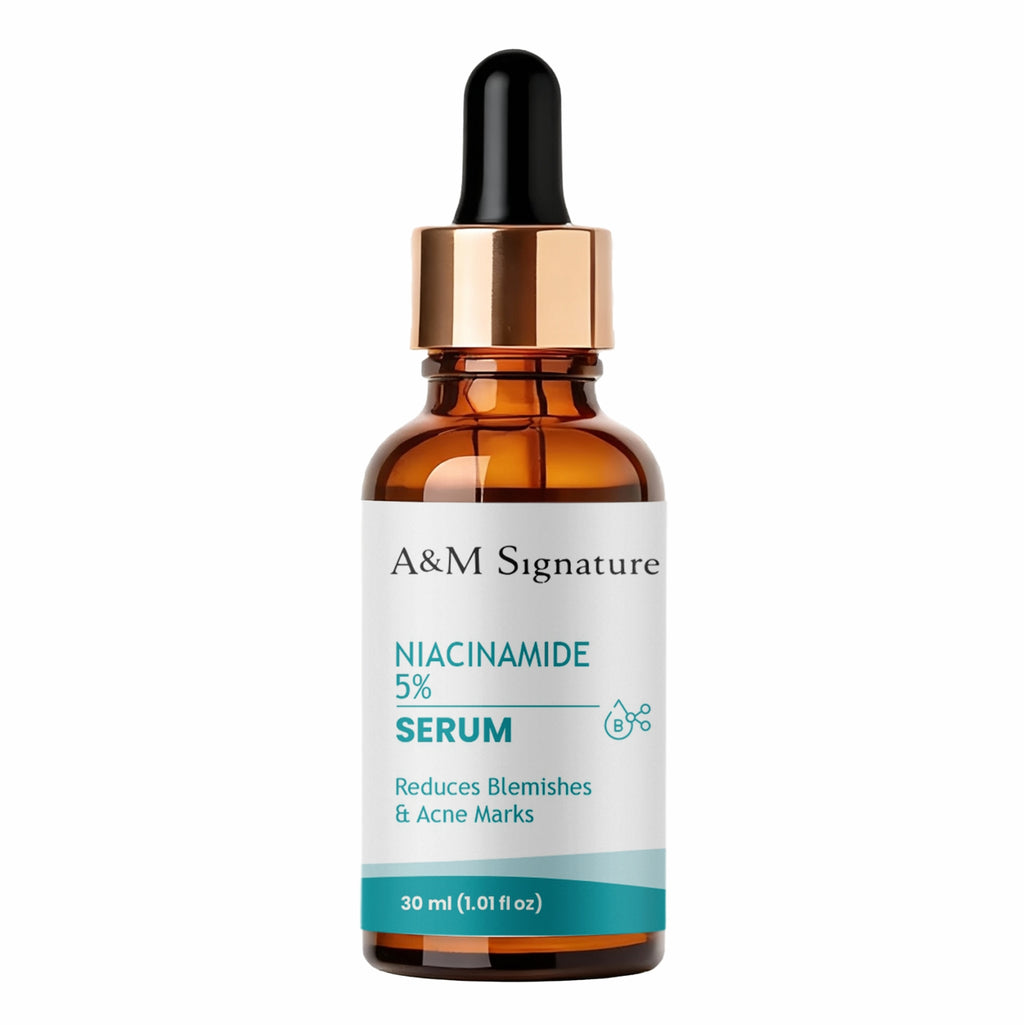 A&M Signature Niacinamide Serum for Acne Marks & Blemishes – Oil Control, Pore Minimizing & Brightening Face Serum for Clear, Smooth & Even-Toned Skin