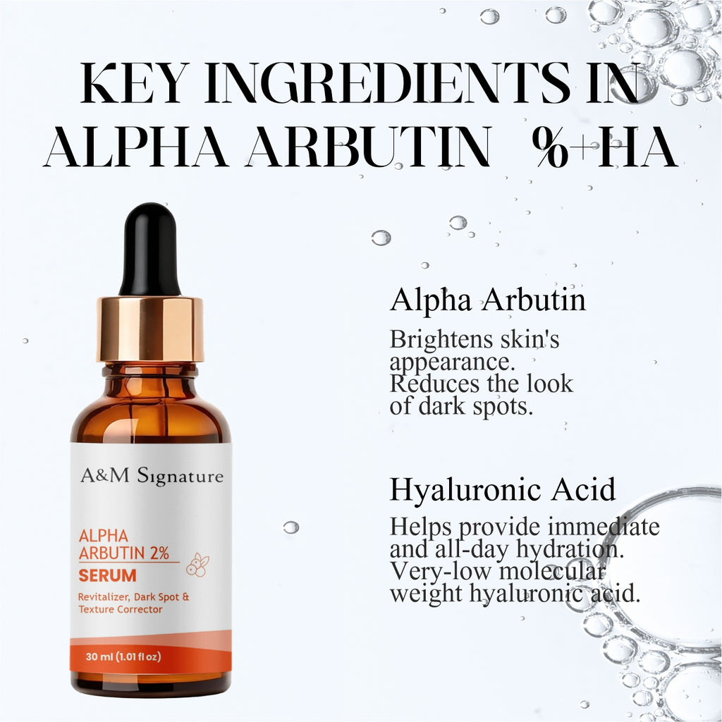 Alpha Arbutin 2% Serum for Dark Spots, Hyperpigmentation & Uneven Skin Tone – Brightening Face Serum with Texture Correction, Skin Revitalizer for Radiant, Smooth Skin