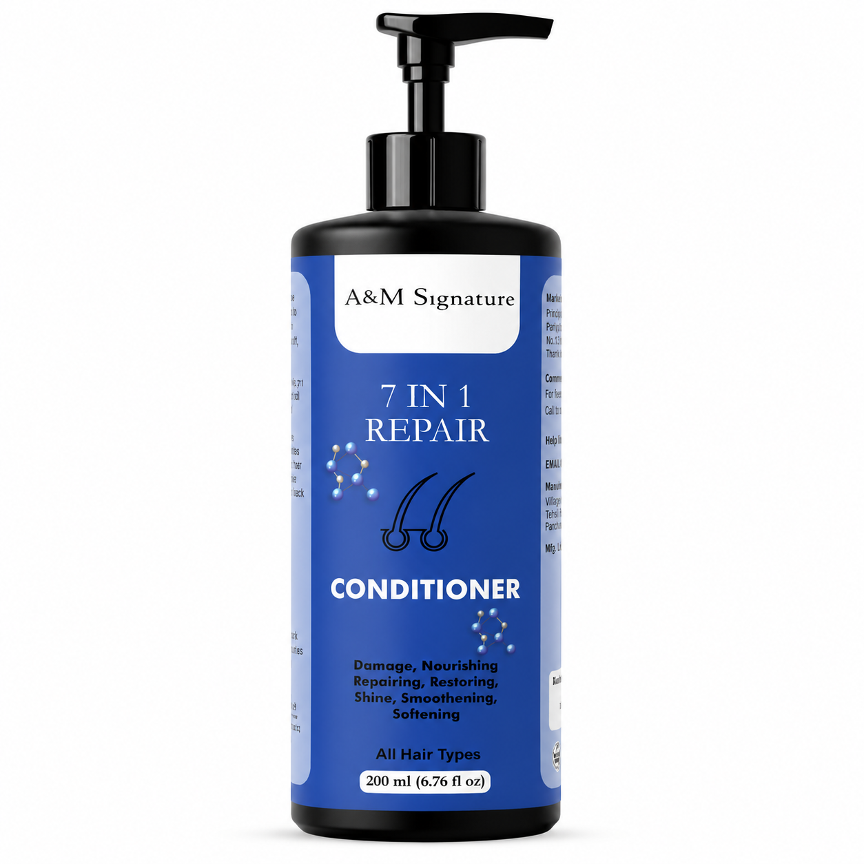 A&M Signature 7 in 1 Repair Conditioner for Dry, Damaged & Frizzy Hair, Deep Nourishing & Restoring Conditioner for Smooth, Shiny & Soft Hair, Strengthens & Repairs Hair, Controls Frizz, Suitable for All Hair Types, 200 ml