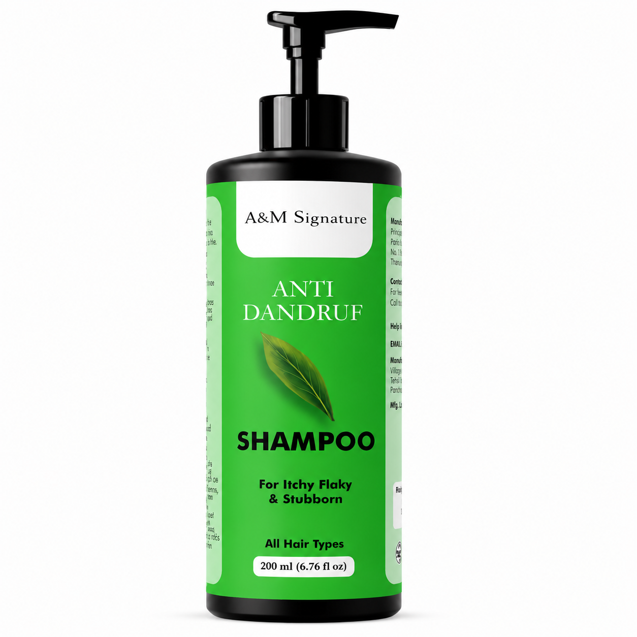 A&M Signature Anti Dandruff Shampoo | Helps Reduce Flakes & Itchy Scalp | Gentle Cleansing for Scalp Care | Suitable for All Hair Types | 200 ml